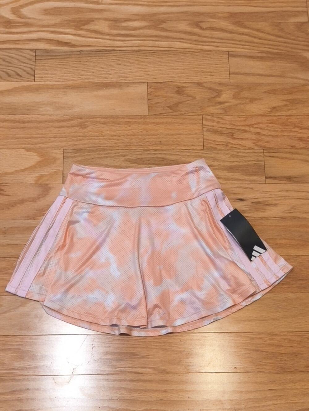adidas Peach & Pink Tie-Dye Mesh Skort Size M 10/12 NWT